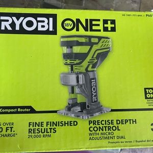 One+ Ryobi cordless 18v cordless compact fixed based router